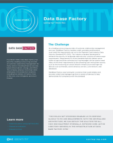 Database Factory: responding quickly to PCI-DSS requirements